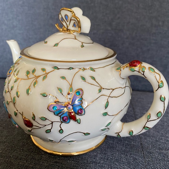 Lenox Summer Enchantment Teapot 2003🦋 - Picture 6 of 17
